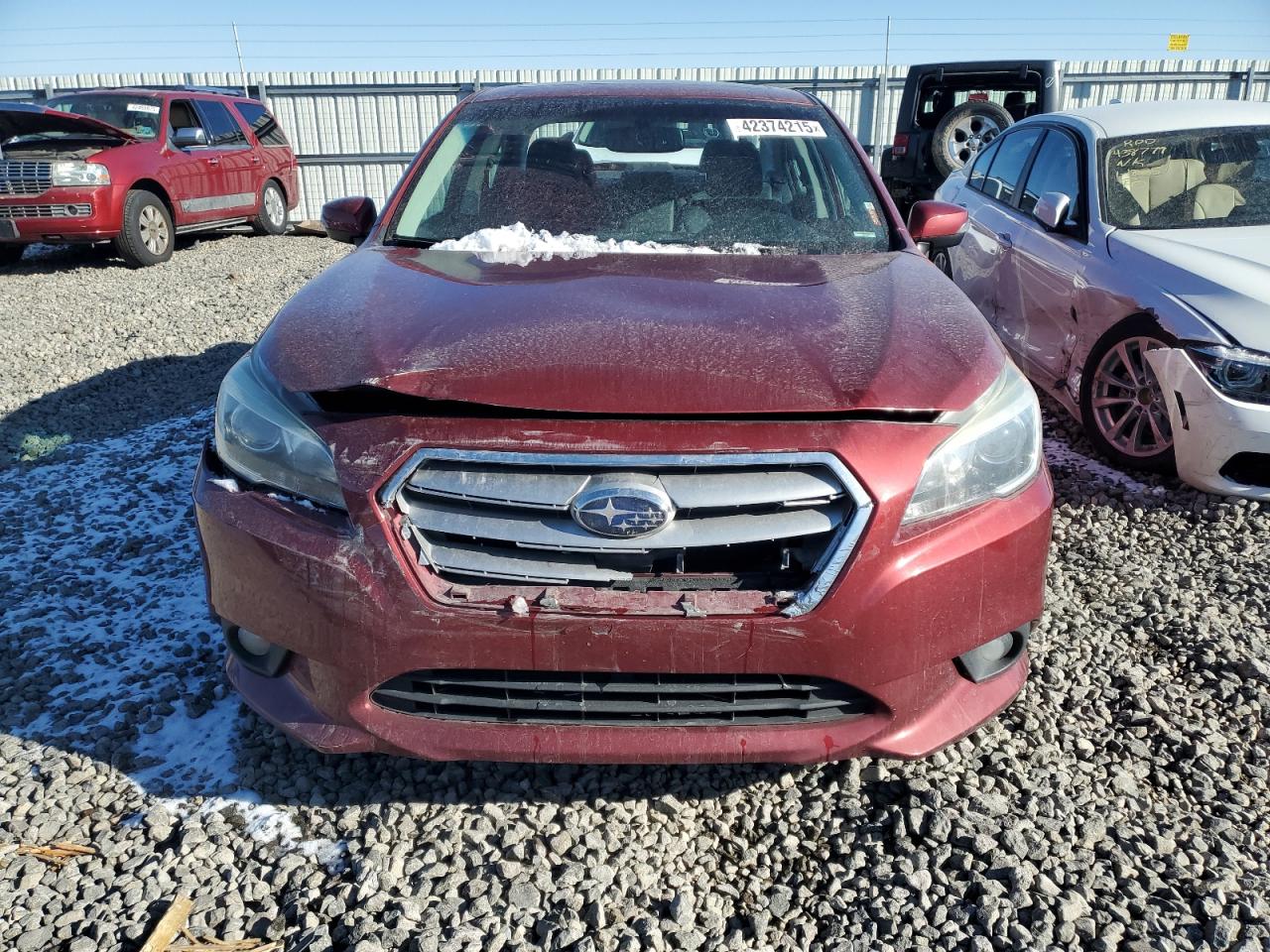 2015 Subaru Legacy VIN 4S3BNAL66F3073378 Copart auction photo, all over damage thumbnail 5