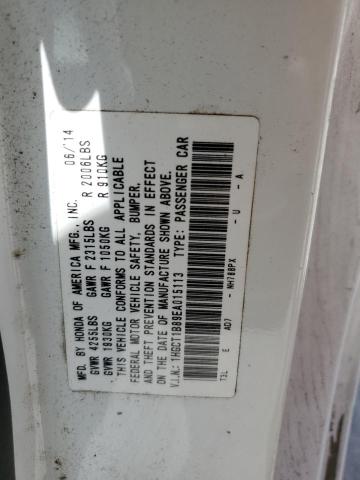 2014 Honda Accord VIN 1HGCT1B89EA015113 Copart auction photo, front end damage thumbnail 12