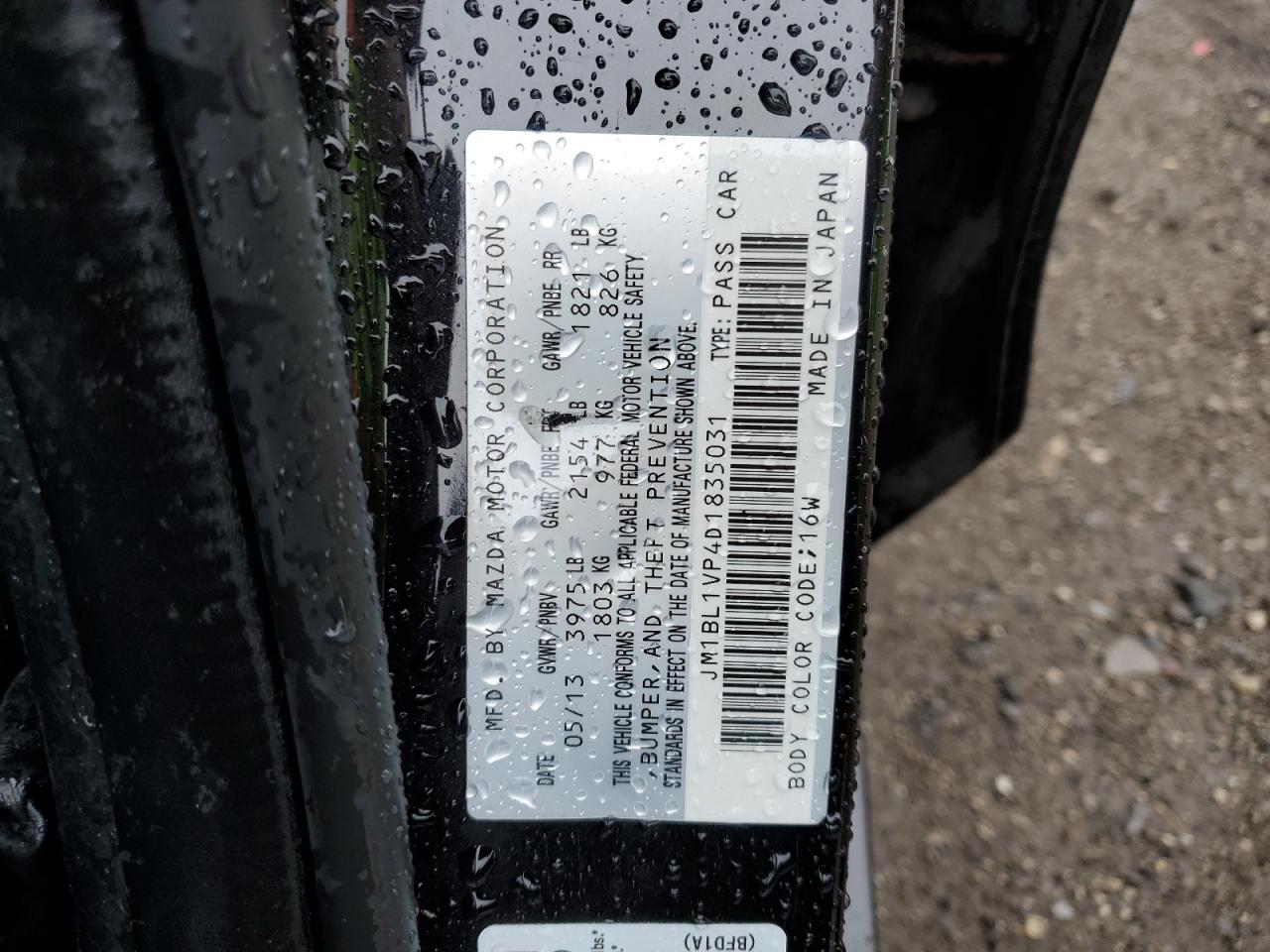2013 Mazda 3 VIN JM1BL1VP4D1835031 Copart auction photo, front end damage thumbnail 15