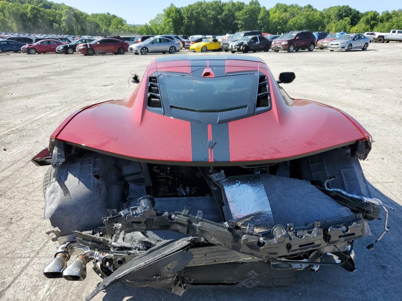 2021 Chevrolet Corvette VIN 1G1YC2D4XM5108100 Copart auction photo, all over damage thumbnail 11