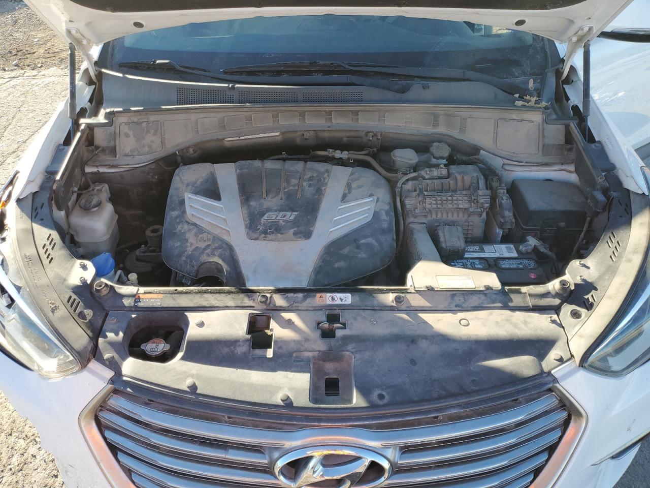 2017 Hyundai Santa Fe VIN KM8SN4HF3HU241769 Copart auction photo, front end / hail damage thumbnail 14