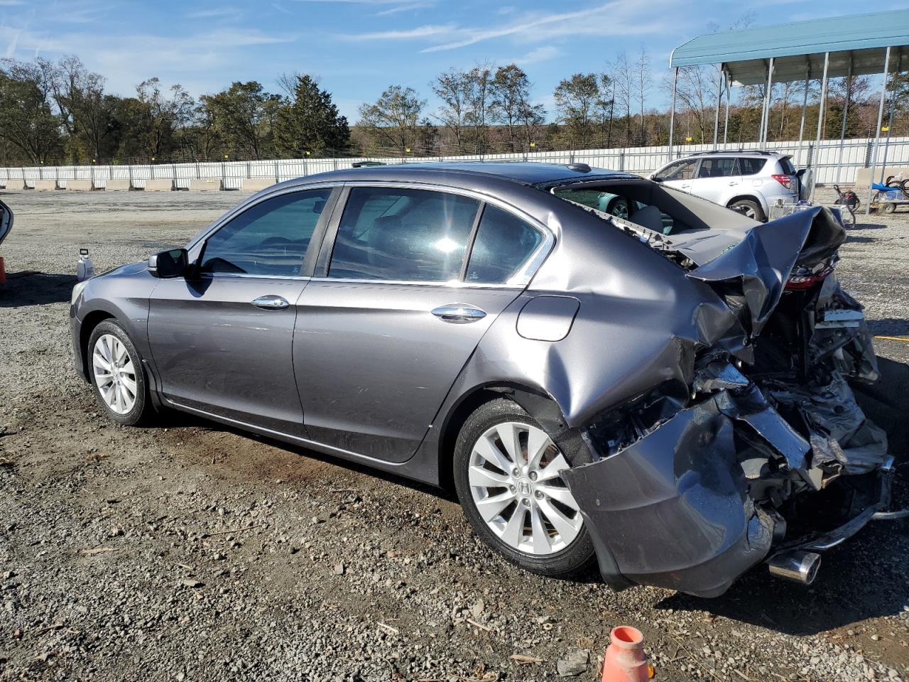 2014 Honda Accord VIN 1HGCR3F84EA001270 Copart auction photo, rear end damage thumbnail 2