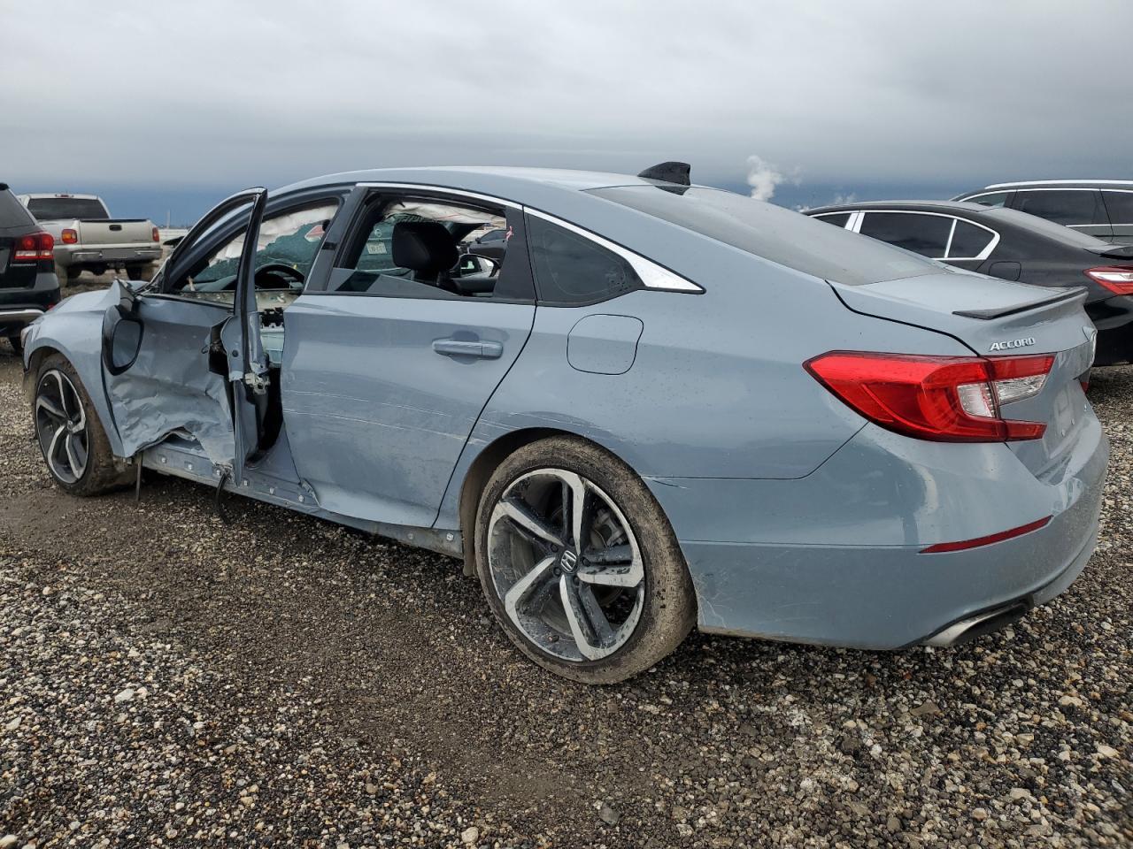 2022 Honda Accord VIN 1HGCV1F36NA053150 Copart auction photo, side / front end damage thumbnail 2