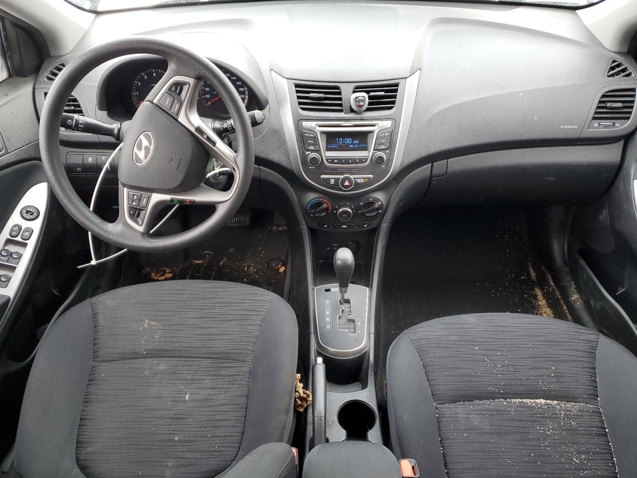 2016 Hyundai Accent VIN KMHCT5AE6GU242009 Copart auction photo, front end damage thumbnail 8