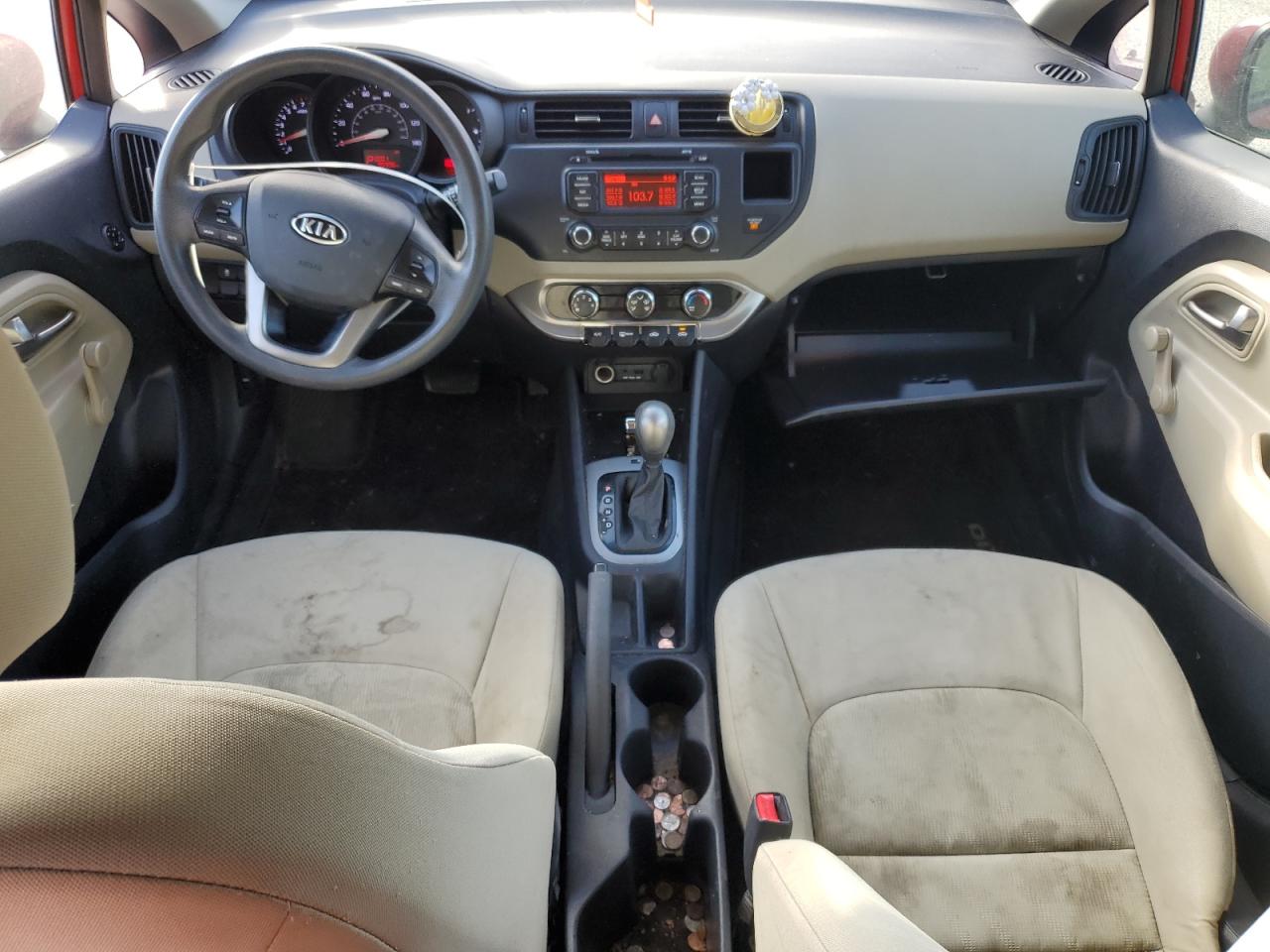 2012 KIA Rio VIN KNADM5A35C6017581 Copart auction photo, front end damage thumbnail 8
