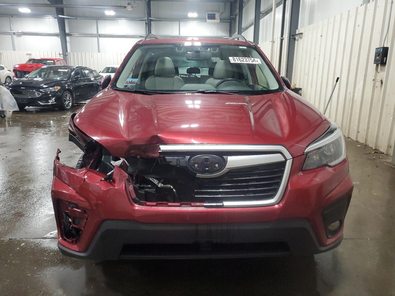 2021 Subaru Forester VIN JF2SKAJC3MH470968 Copart auction photo, front end / side damage thumbnail 5