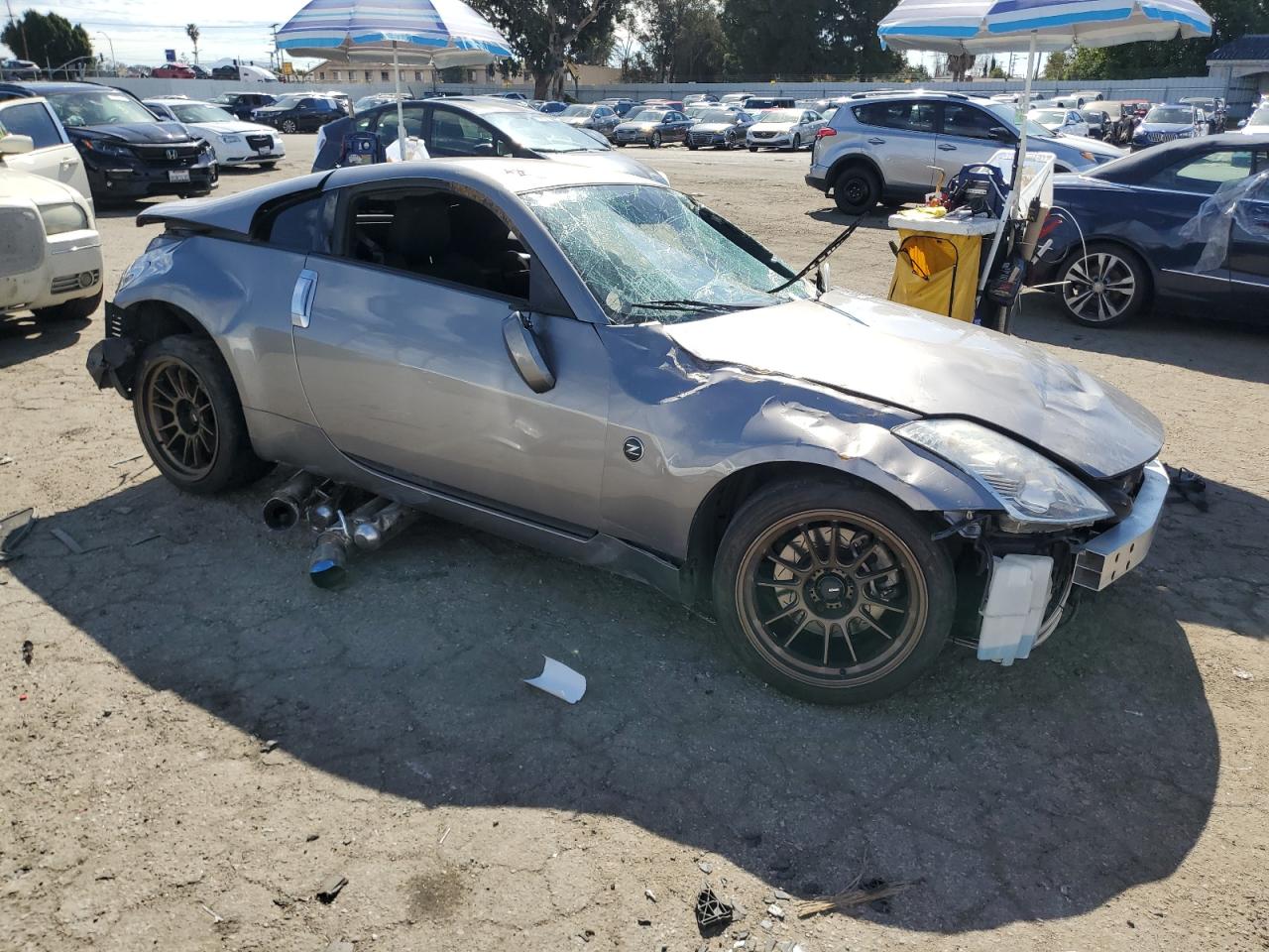 2007 Nissan 350Z VIN JN1BZ34E97M553421 Copart auction photo, all over damage thumbnail 4