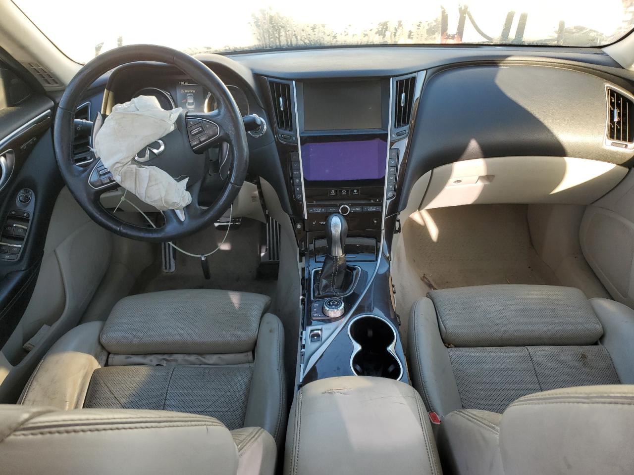 2015 Infiniti Q50 VIN JN1BV7AR5FM392199 Copart auction photo, front end damage thumbnail 8