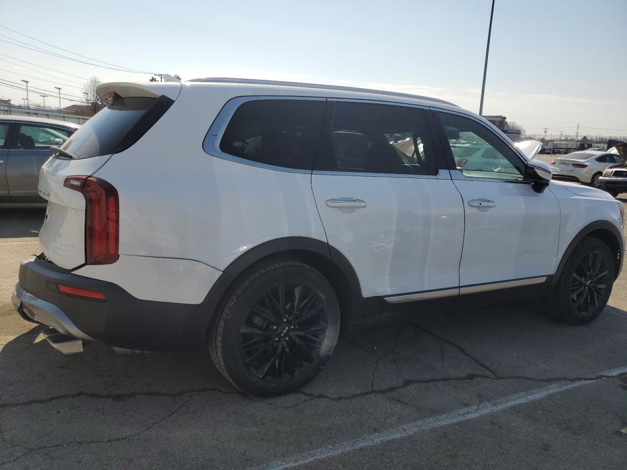 2022 KIA Telluride VIN 5XYP54HC8NG201913 Copart auction photo, rear end / side damage thumbnail 3