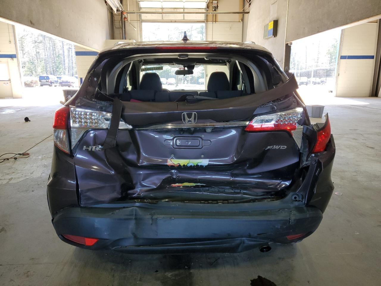 2019 Honda HR-V VIN 3CZRU6H57KM711316 Copart auction photo, rear end / side damage thumbnail 6