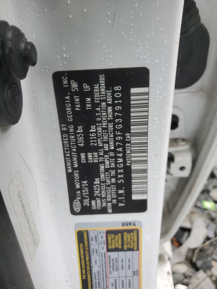 2015 KIA Optima VIN 5XXGM4A79FG379108 Copart auction photo, vandalism / front end damage thumbnail 12