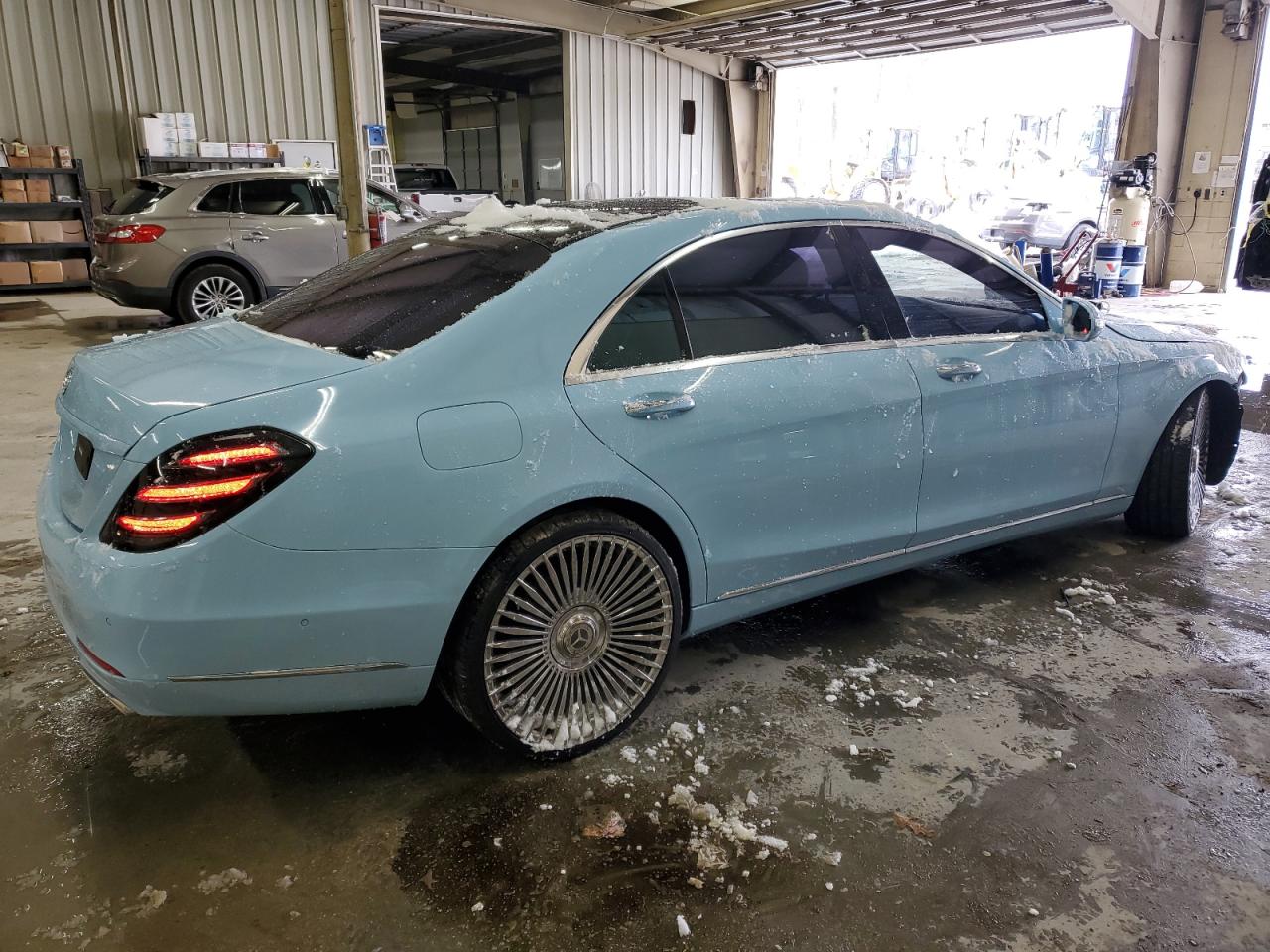 2017 Mercedes-Benz S-klasse VIN WDDUG8FB2HA311753 Copart auction photo, front end / side damage thumbnail 3