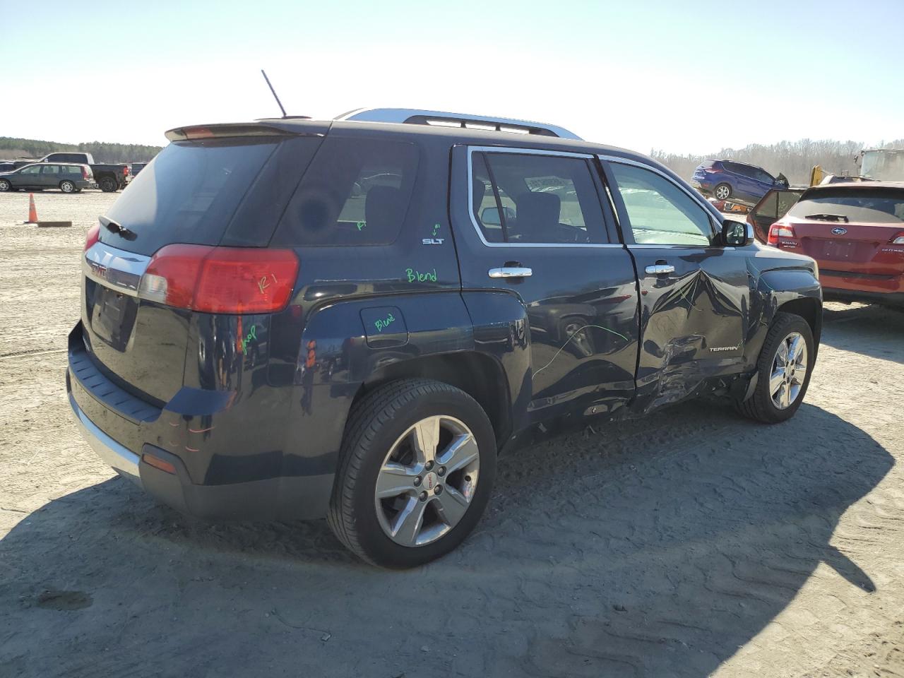 2015 GMC Terrain VIN 2GKALTEK7F6180010 Copart auction photo, side damage thumbnail 3