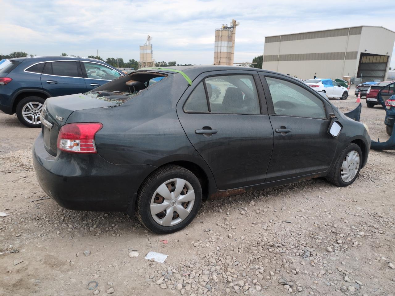 2009 Toyota Yaris VIN JTDBT903091330887 Copart auction photo, top/roof damage thumbnail 3