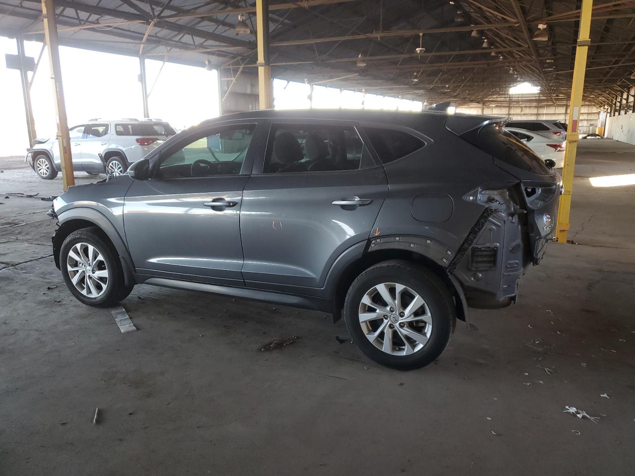 2019 Hyundai Tucson VIN KM8J23A40KU862627 Copart auction photo, all over damage thumbnail 2