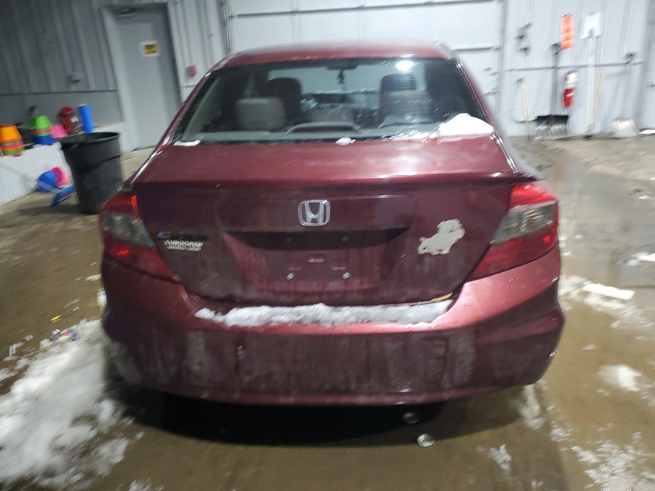 2012 Honda Civic VIN 2HGFB2F56CH537945 Copart auction photo, front end / side damage thumbnail 6