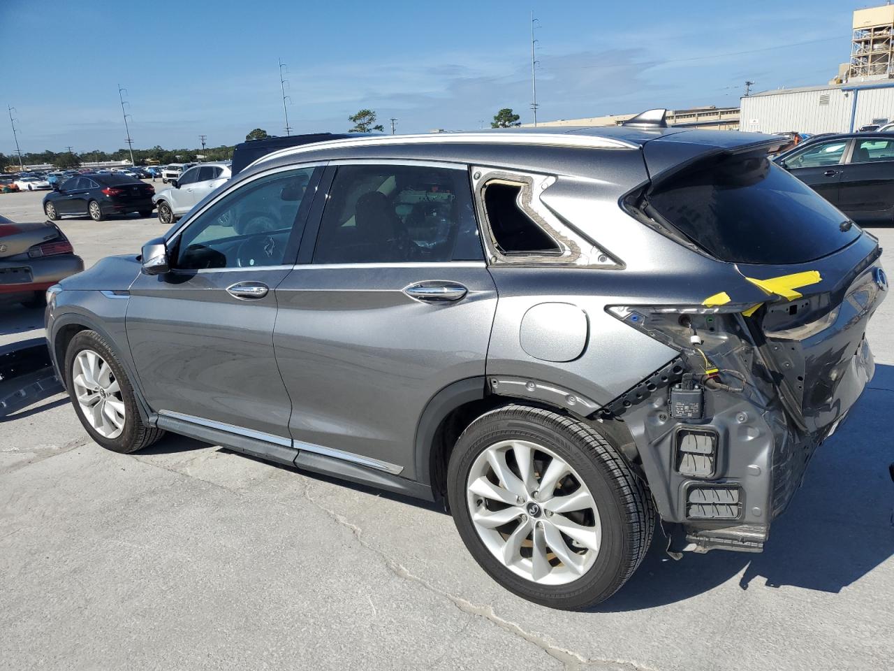 2019 Infiniti QX50 VIN 3PCAJ5M18KF121218 Copart auction photo, rear end damage thumbnail 2