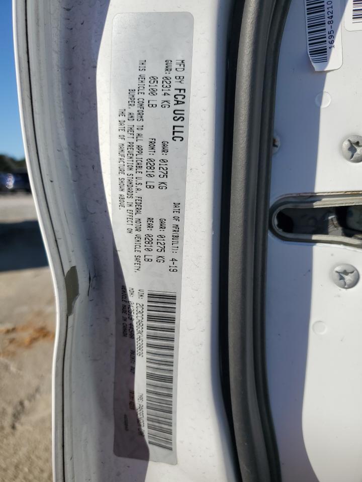 2019 Chrysler 300 VIN 2C3CCABG3KH639836 Copart auction photo, side / front end damage thumbnail 14
