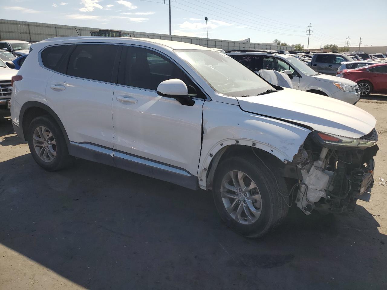 2019 Hyundai Santa Fe VIN 5NMS23AD7KH006595 Copart auction photo, front end damage thumbnail 4