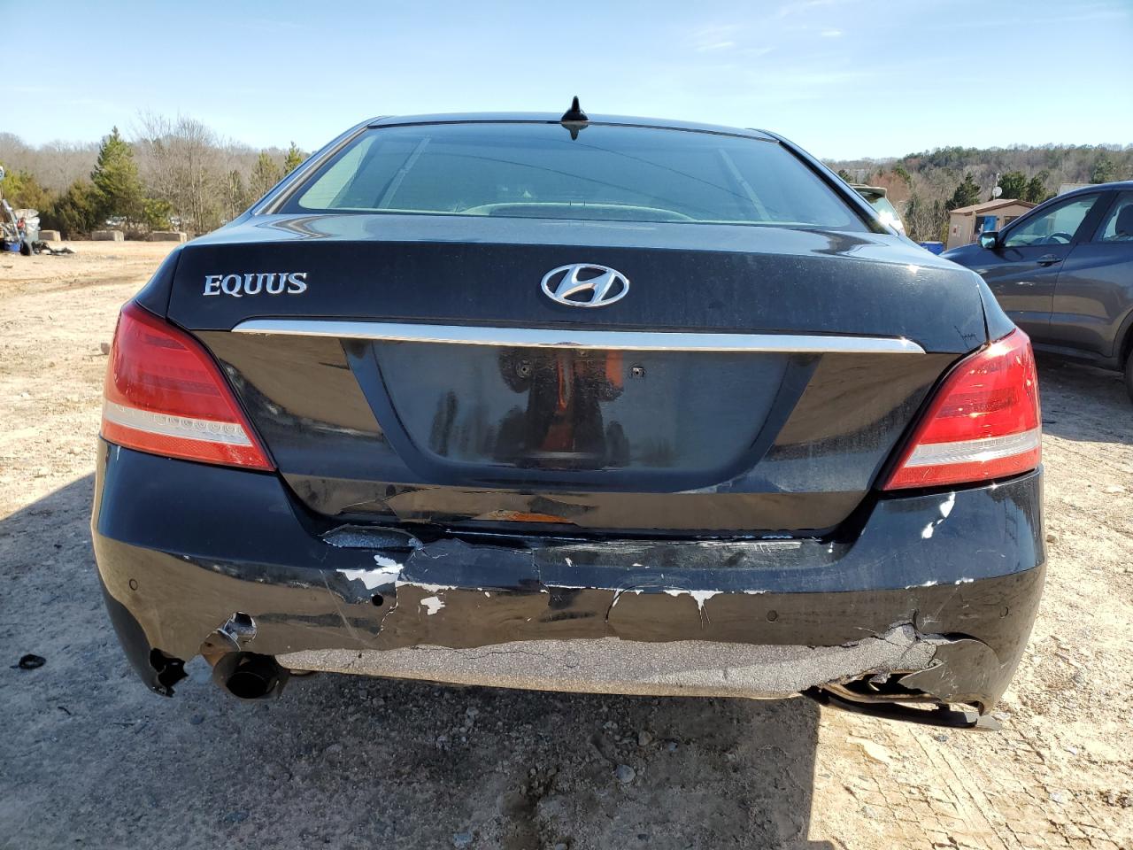 2014 Hyundai Equus VIN KMHGH4JH4EU076013 Copart auction photo, rear end / mechanical damage thumbnail 6