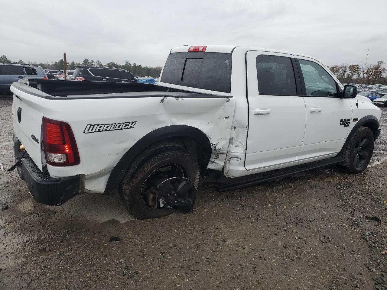 2019 RAM 1500 VIN 1C6RR7LT8KS696861 Copart auction photo, rear end / side damage thumbnail 3