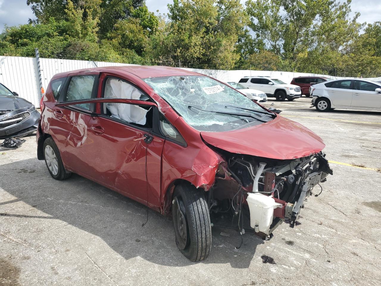 2014 Nissan Versa VIN 3N1CE2CP1EL417966 Copart auction photo, rollover damage thumbnail 4