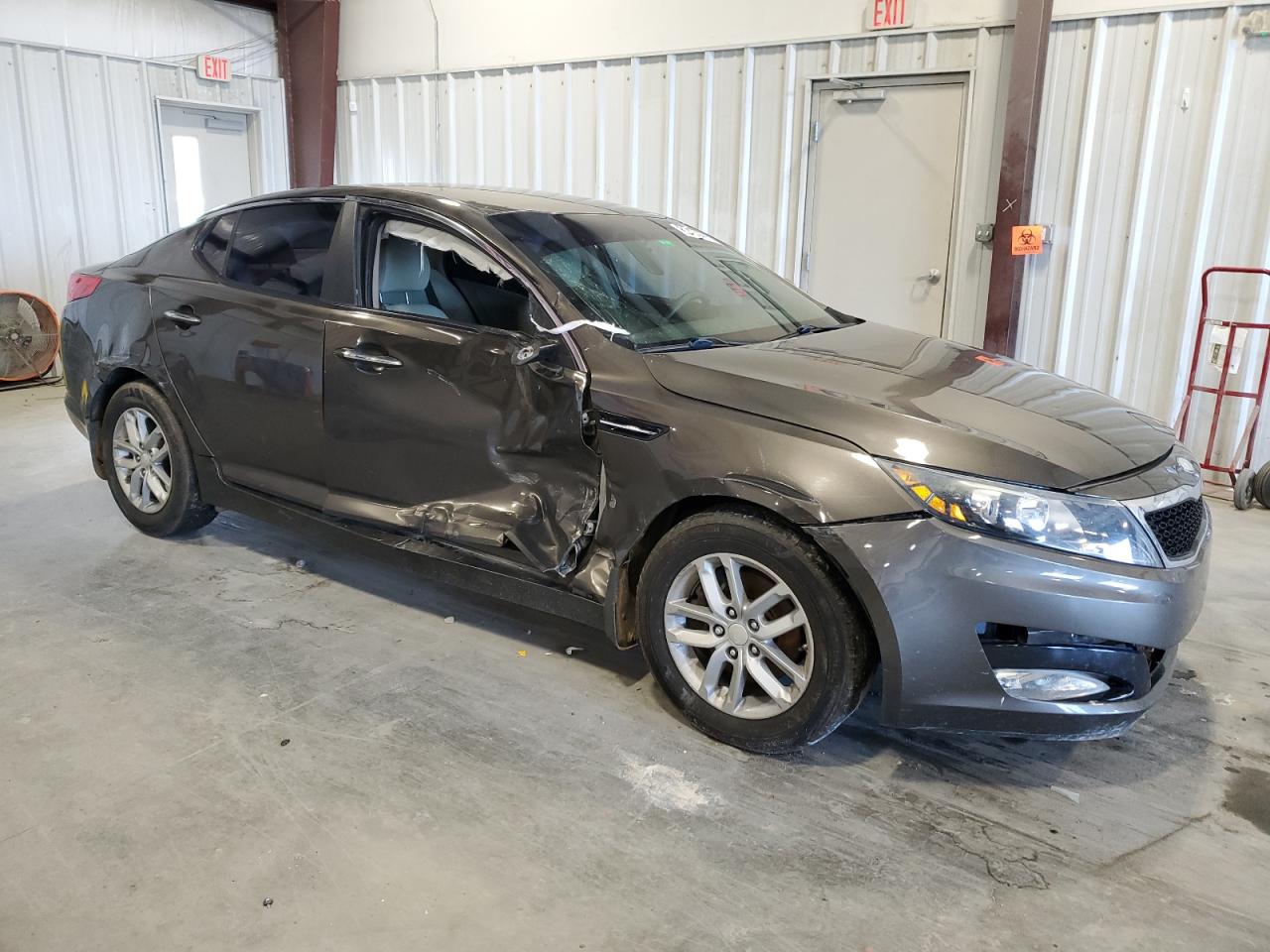 2013 KIA Optima VIN 5XXGM4A70DG240384 Copart auction photo, side / front end damage thumbnail 4