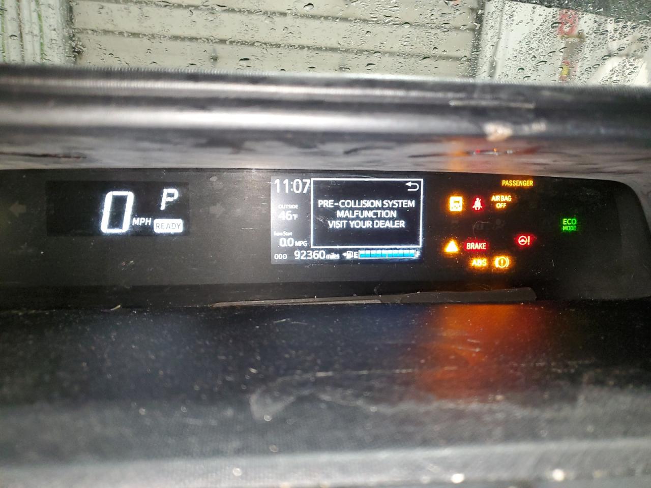 2019 Toyota Prius VIN JTDKDTB33K1620439 Copart auction photo, side / front end damage thumbnail 9