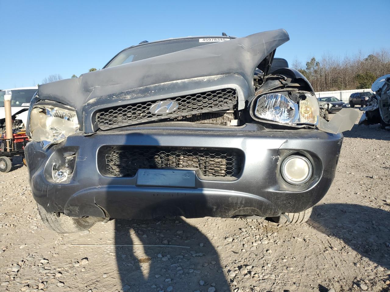 2004 Hyundai Santa Fe VIN KM8SC13E84U788632 Copart auction photo, front end damage thumbnail 5