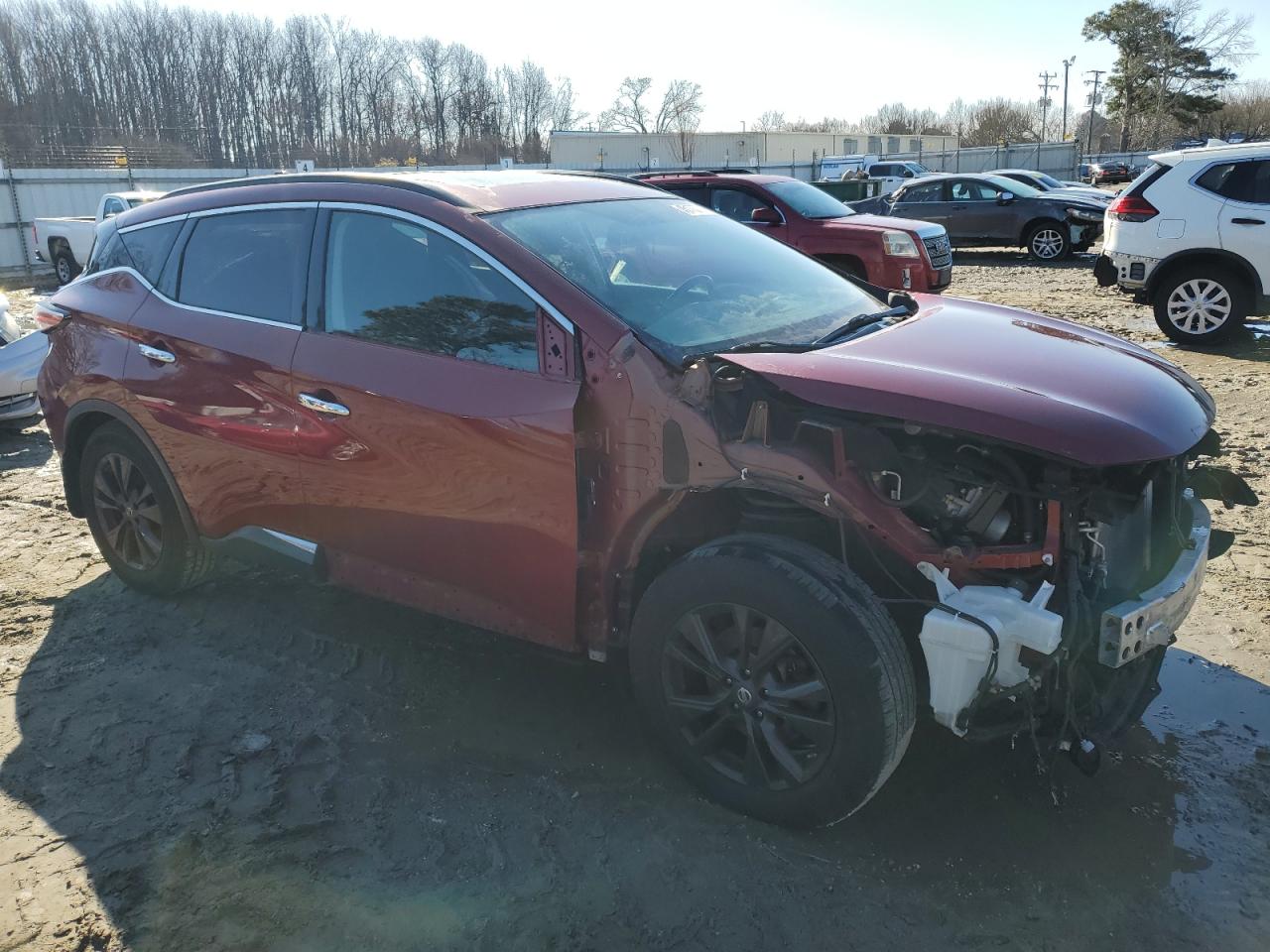 2018 Nissan Murano VIN 5N1AZ2MH1JN103546 Copart auction photo, front end / side damage thumbnail 4