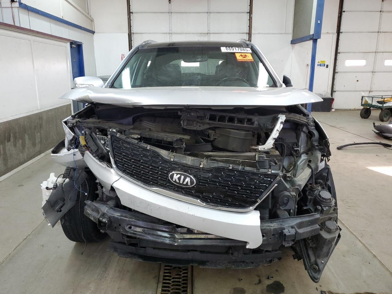 2014 KIA Sorento VIN 5XYKUDA70EG462639 Copart auction photo, front end / side damage thumbnail 5