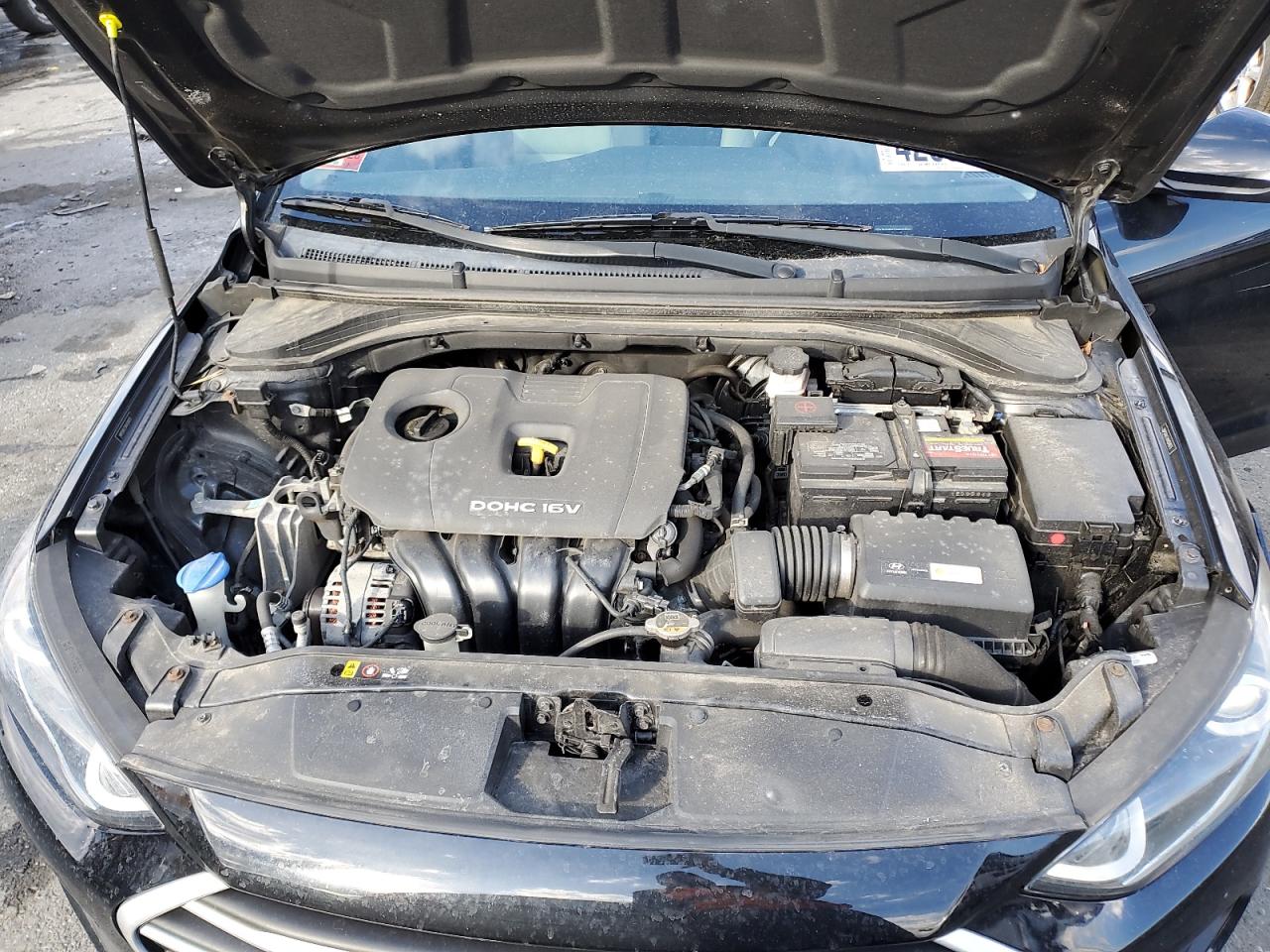 2017 Hyundai Elantra VIN 5NPD84LF3HH030075 Copart auction photo, side / front end damage thumbnail 11
