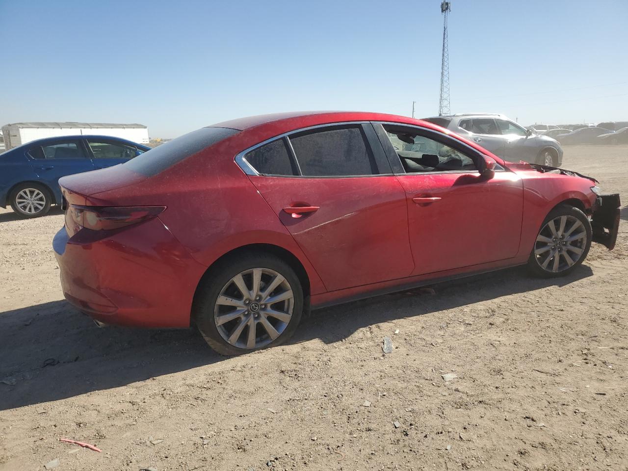 2021 Mazda 3 VIN JM1BPABLXM1329404 Copart auction photo, front end damage thumbnail 3