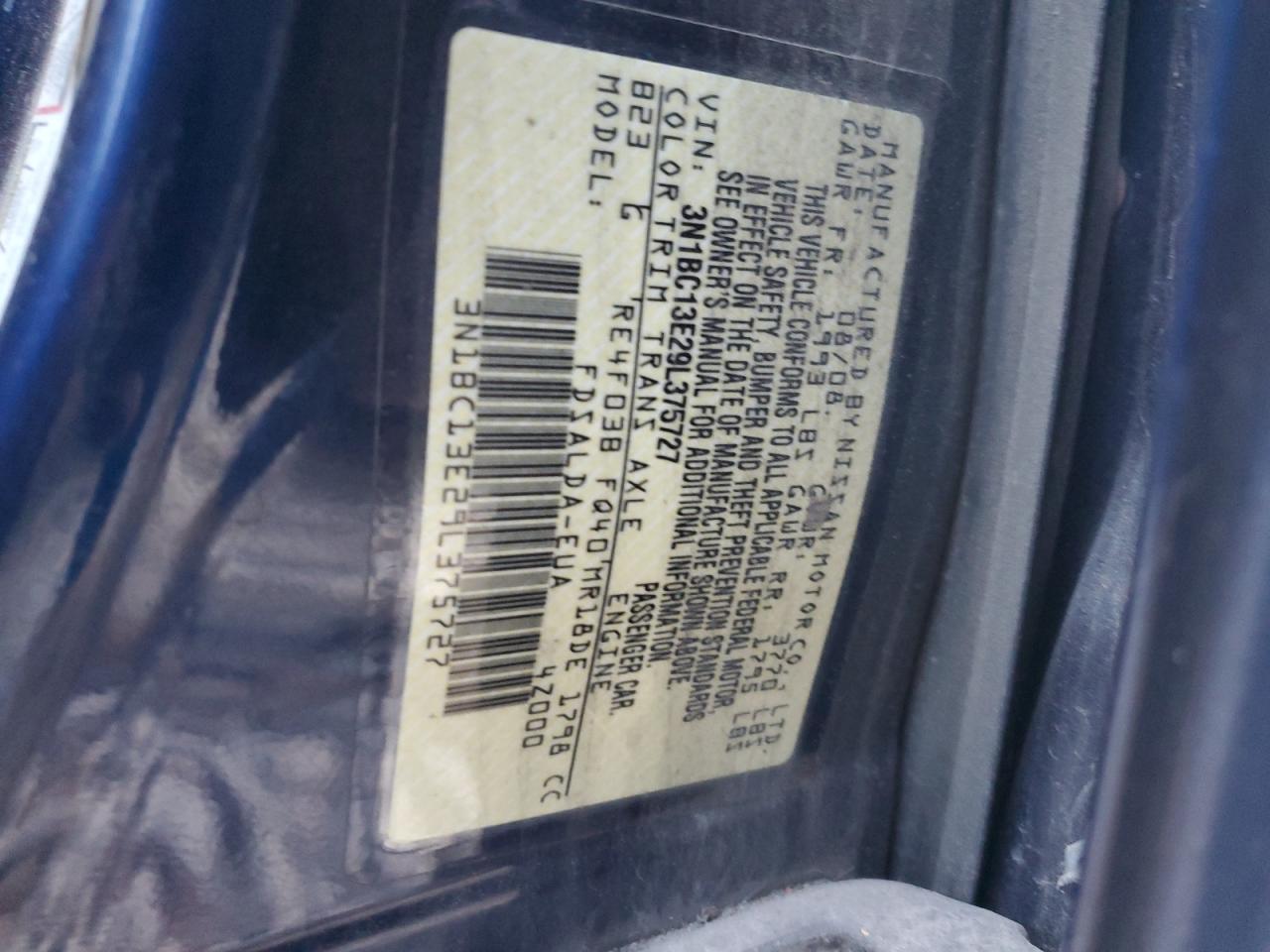 2009 Nissan Versa VIN 3N1BC13E29L375727 Copart auction photo, front end damage thumbnail 14