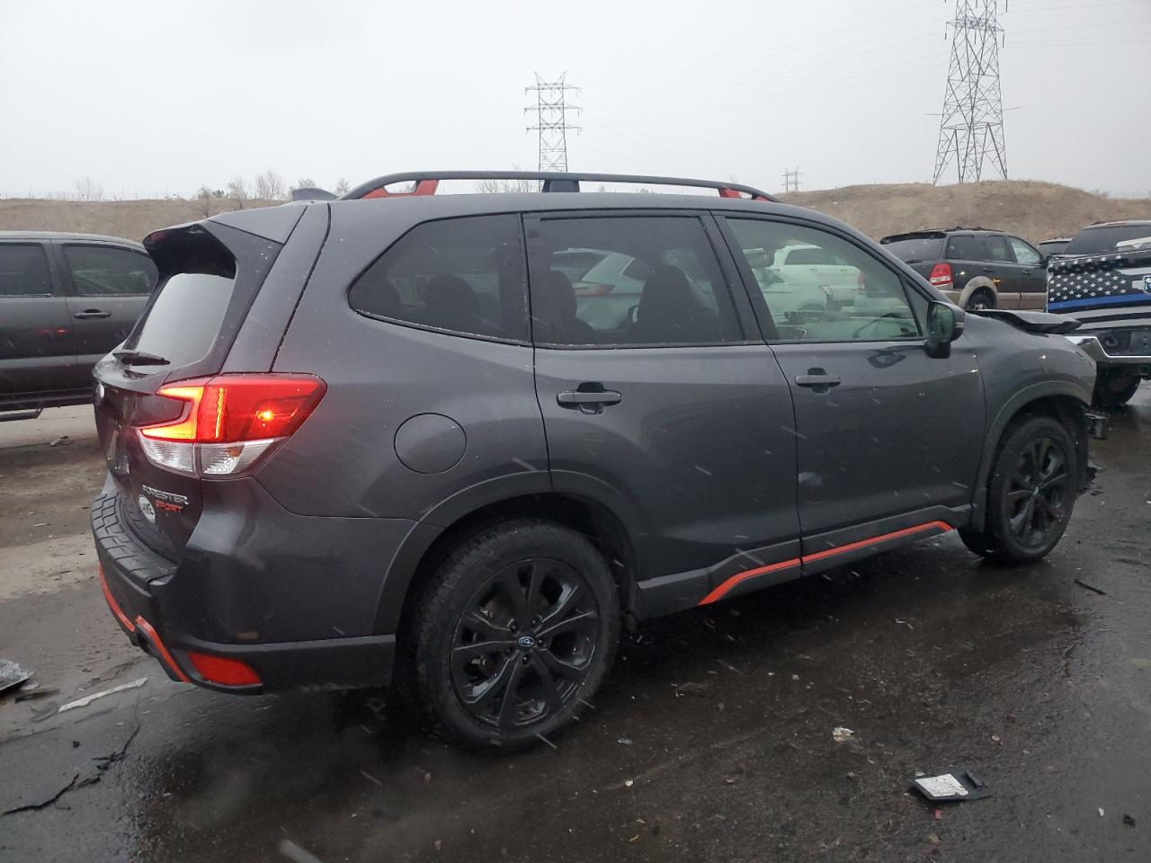 2021 Subaru Forester VIN JF2SKARC7MH553744 Copart auction photo, front end damage thumbnail 3