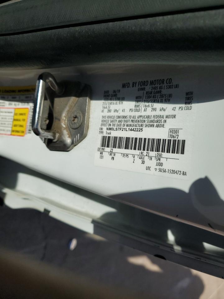 2020 Ford Transit VIN NM0LS7F21L1442225 Copart auction photo, front end damage thumbnail 14