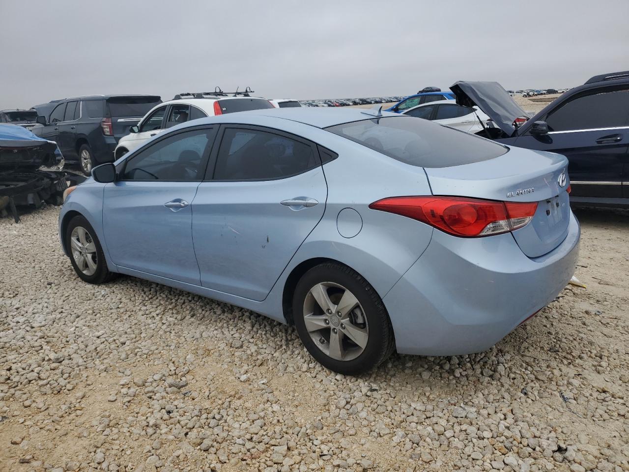 2012 Hyundai Elantra VIN KMHDH4AE8CU435580 Copart auction photo, vandalism damage thumbnail 2