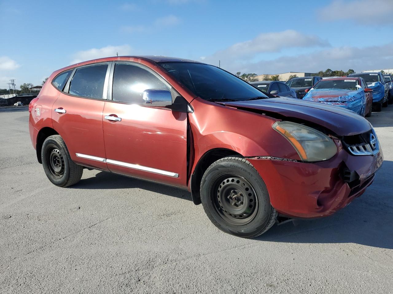 2014 Nissan Rogue VIN JN8AS5MT3EW604960 Copart auction photo, front end / side damage thumbnail 4