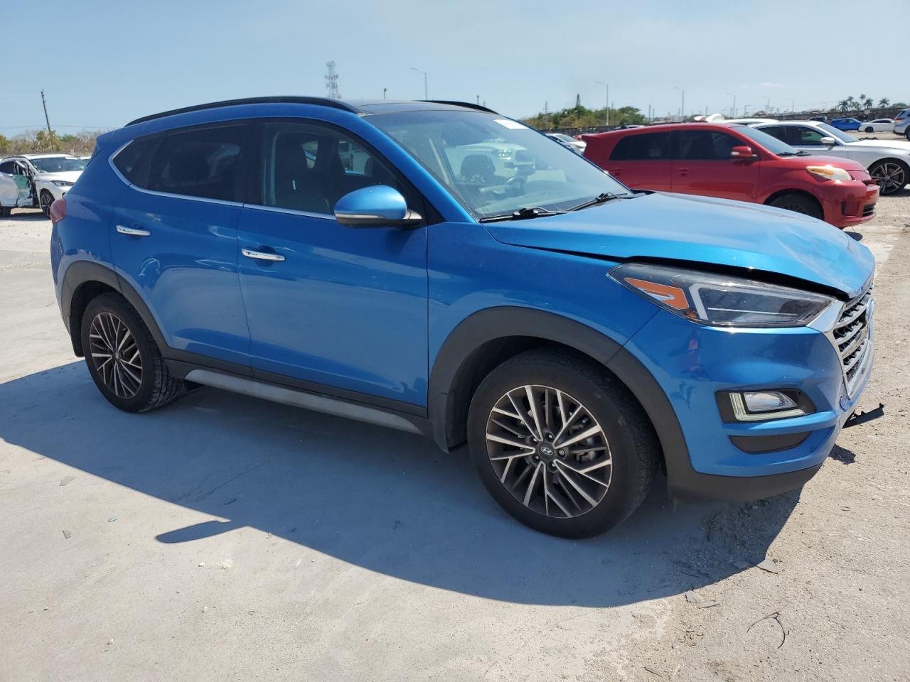2019 Hyundai Tucson VIN KM8J3CAL0KU911006 Copart auction photo, front end / minor dent/scratches damage thumbnail 4