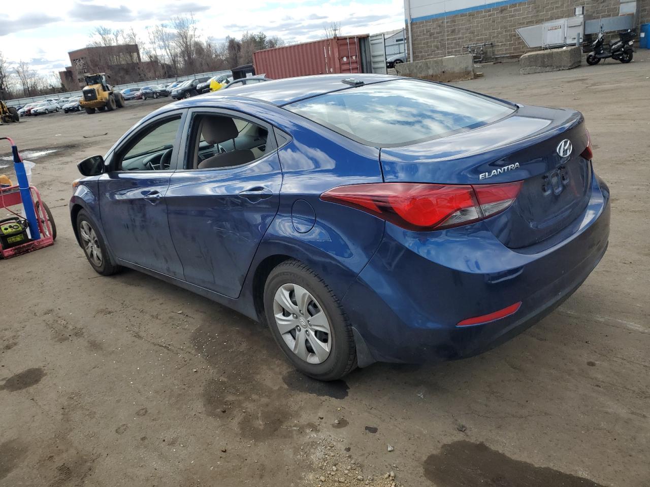2016 Hyundai Elantra VIN 5NPDH4AE9GH794439 Copart auction photo, vandalism damage thumbnail 2