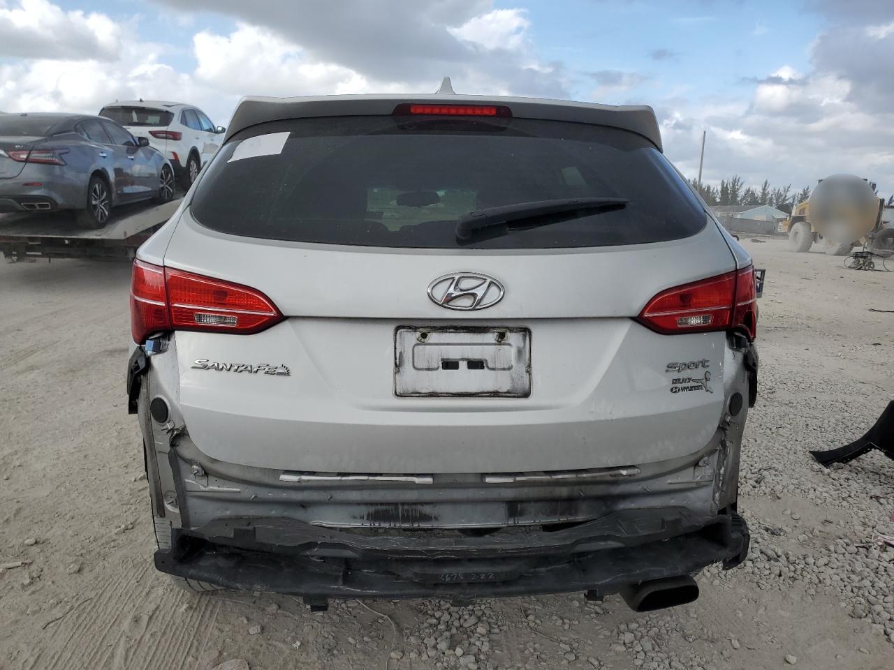 2014 Hyundai Santa Fe VIN 5XYZT3LB0EG203694 Copart auction photo, front end / front end damage thumbnail 6