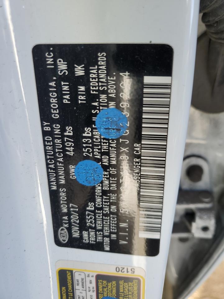 2018 KIA Optima VIN 5XXGT4L3XJG239204 Copart auction photo, normal wear damage thumbnail 14