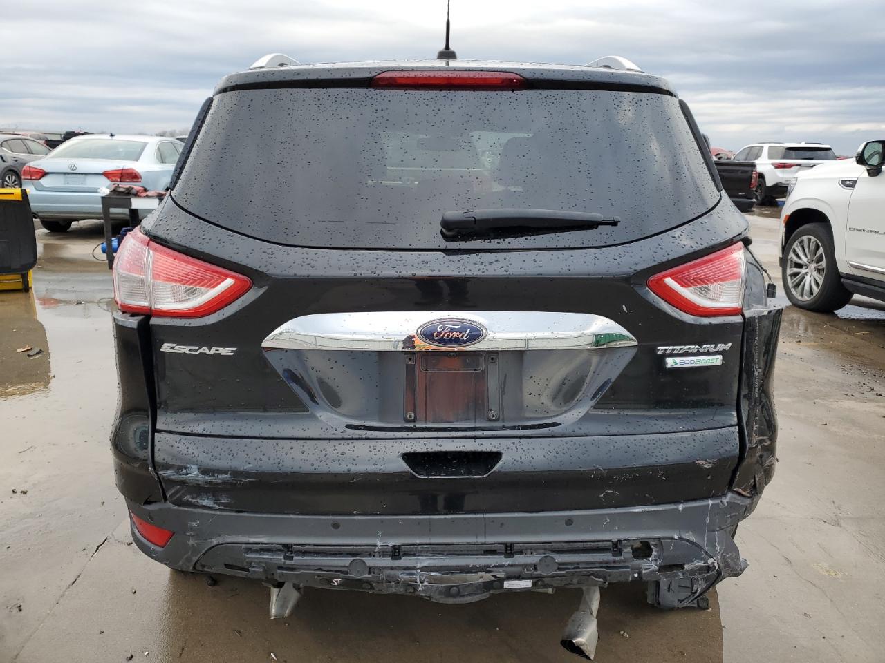 2014 Ford Escape VIN 1FMCU0J91EUB71480 Copart auction photo, rear end / hail damage thumbnail 6