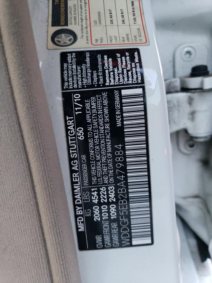 2011 Mercedes-Benz C-klasse VIN WDDGF5EB2BA479884 Copart auction photo, rear end damage thumbnail 12