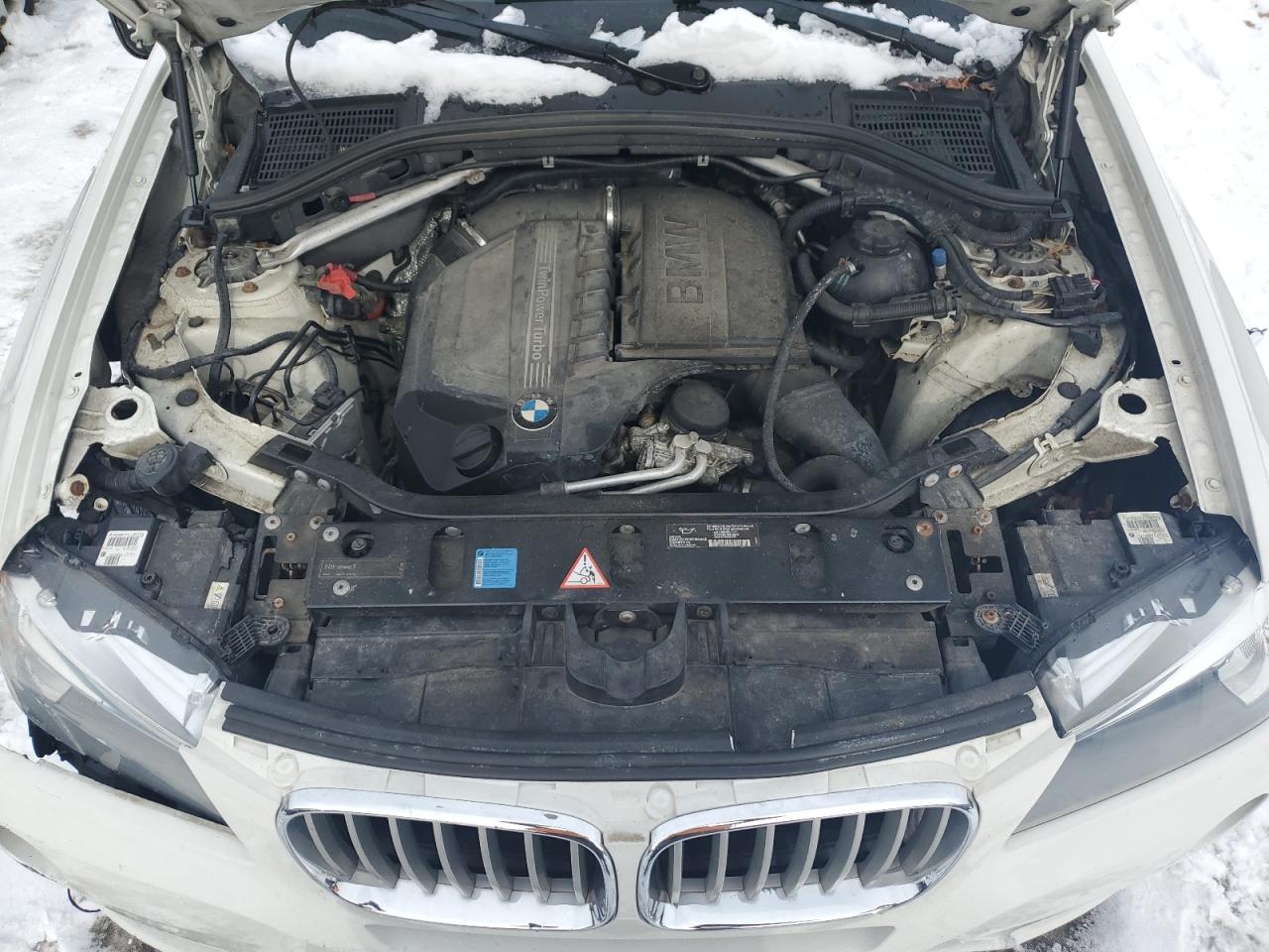 2011 BMW X3 VIN 5UXWX7C54BLT78893 Copart auction photo, front end / mechanical damage thumbnail 12