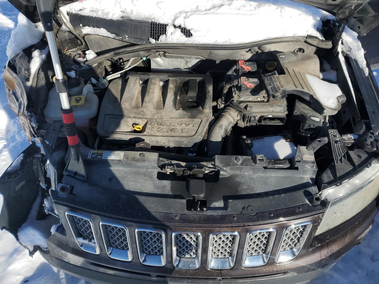 2014 Jeep Compass VIN 1C4NJDEB9ED600097 Copart auction photo, all over damage thumbnail 12