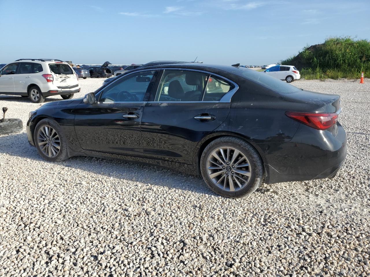 2021 Infiniti Q50 VIN JN1EV7BPXMM704900 Copart auction photo, side damage thumbnail 2