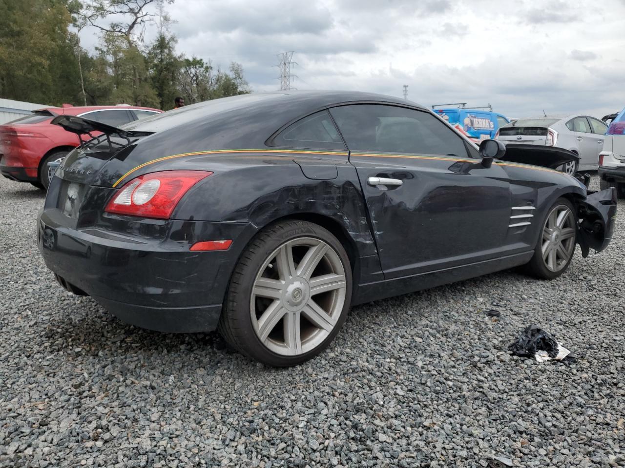 2006 Chrysler Crossfire VIN 1C3AN69LX6X069921 Copart auction photo, front end / side damage thumbnail 3
