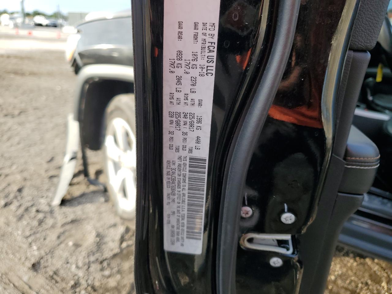 2019 Jeep Compass VIN 3C4NJCBB4KT636428 Copart auction photo, front end damage thumbnail 13
