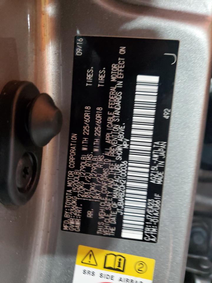 2017 Lexus NX VIN JTJBARBZ0H2100036 Copart auction photo, front end damage thumbnail 13